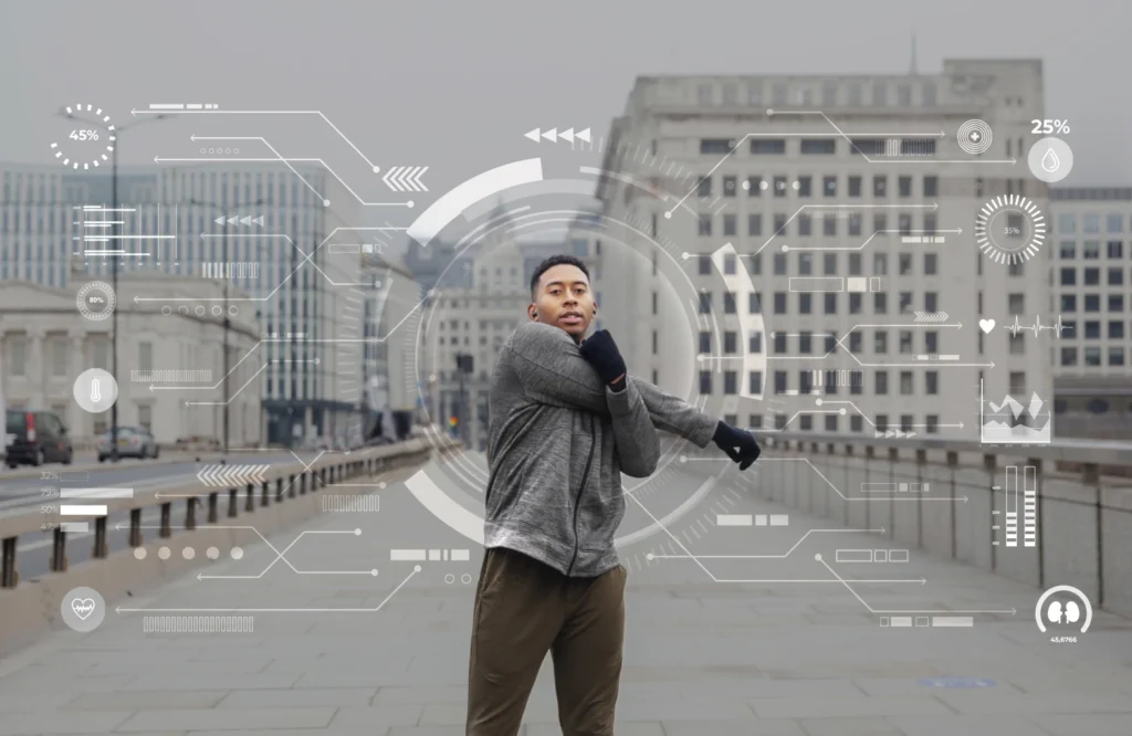 front-view-man-stretching-with-stats IoT - The foundation of emerging technologies